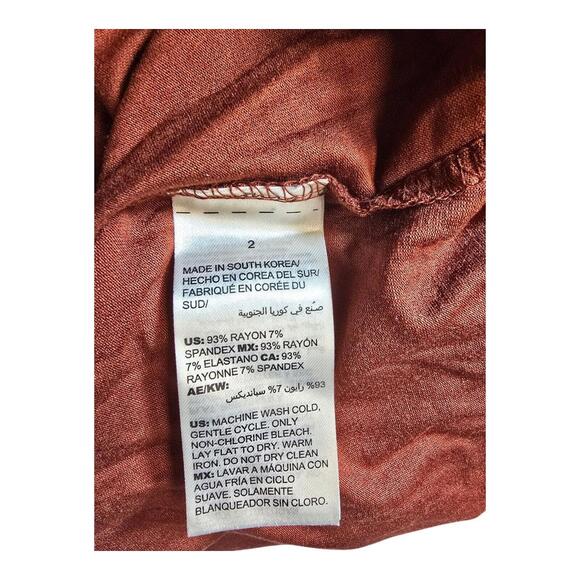 Chico's Women's Copper Pearl Scoop Neck Basic Knit Top LS Size 2 NWT $39 - Picture 7 of 7